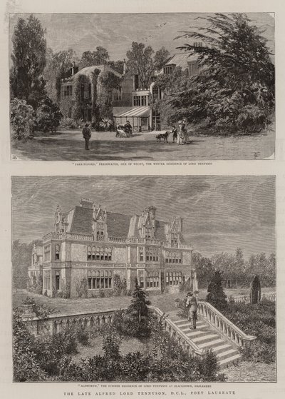 The Late Alfred Lord Tennyson, DCL, Poet Laureate (gravering) af English School