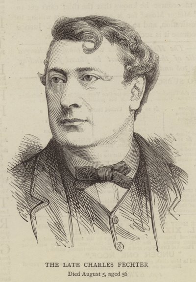 Den afdøde Charles Fechter (gravering) af English School