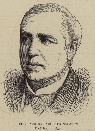 Den afdøde Dr. Auguste Nelaton (gravering) af English School