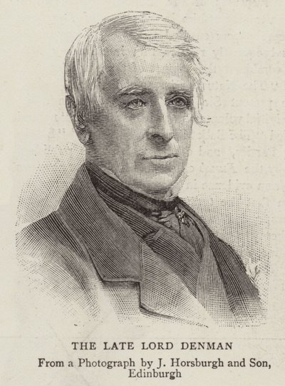The Late Lord Denman (gravering) af English School