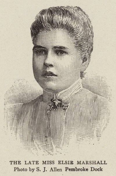The Late Miss Elsie Marshall (gravering) af English School