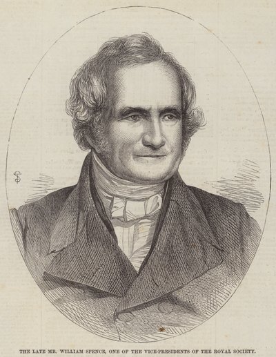 Den afdøde hr. William Spence, en af vicepræsidenterne i Royal Society (gravering) af English School