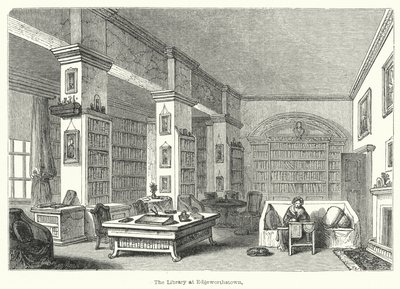 The Library at Edgeworthstown (gravering) af English School