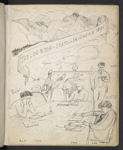 Logbogen, Seatoller, påske 1895 (pen og blæk på papir) af English School