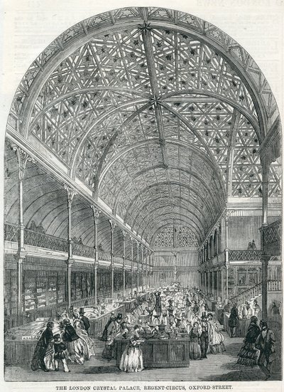 London Crystal Palace, Regent Circus, Oxford Street, 1858 af English School