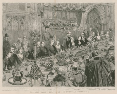 Lord Mayors Banket i Guildhall, London, den 9. november 1887 af English School