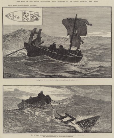 Tabet af Yacht Mignonette af English School