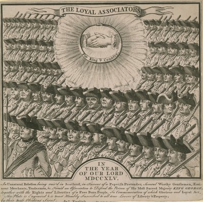 Die Loyalen Assoziatoren im Jahr 1745 von English School
