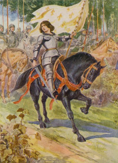 The Maid of Orleans (farve litho) af English School