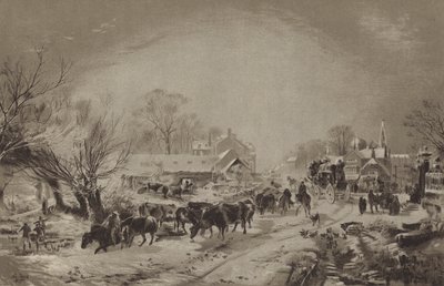 The Mail Coach (chromolitho) af English School