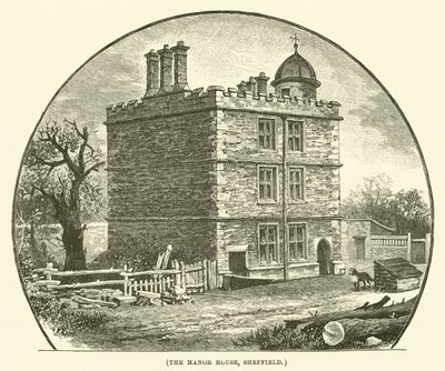 The Manor House, Sheffield (kobberstik) af English School