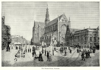 Markedspladsen, Haarlem (kobberstik) af English School