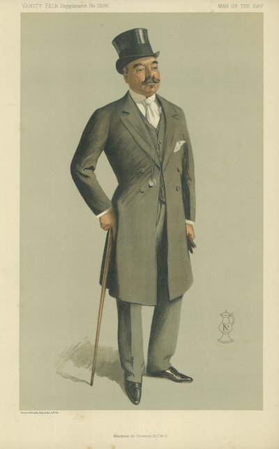 The Marquis de Soveral, tegnefilm fra magasinet Vanity Fair, 13. november, 1912 af English School