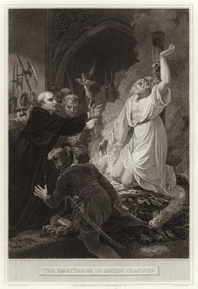 Archbp Cranmers martyrium af English School