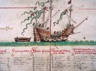 Mary Rose, fra Anthony Roll af English School