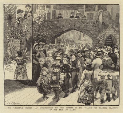 "Mediaeval Market" i Knightsbridge til gavn for College for Training Teachers of the Deaf at Ealing af English School
