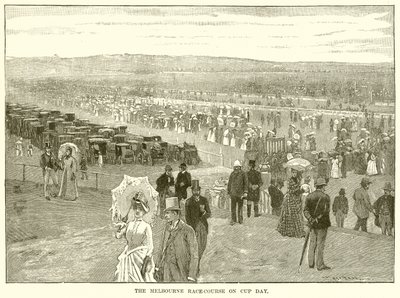 Die Rennbahn von Melbourne am Cup-Tag von English School