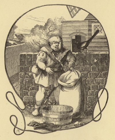 Mølleren fra Trompington, Geoffrey Chaucer (kobberstik) af English School