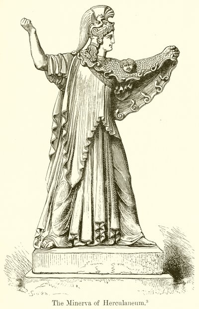 Herculaneums Minerva af English School