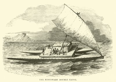 Das Missionars-Doppelkanu von English School