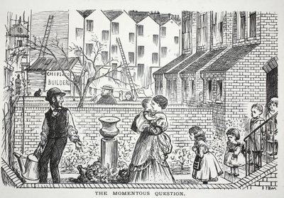 The Momentous Question, illustration fra Punch af English School