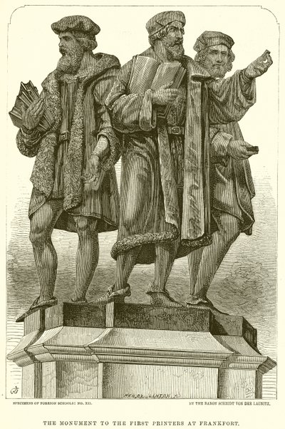 Monumentet over de første trykkerier i Frankfort af English School
