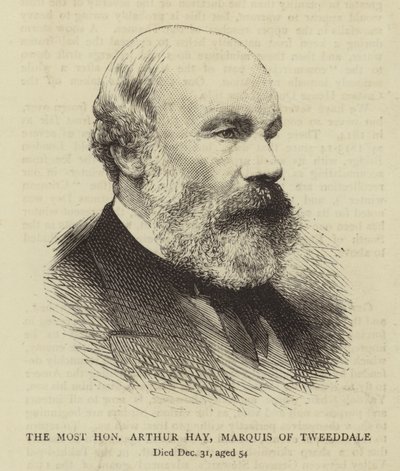 Der Hochwohlgeborene Arthur Hay, Marquis von Tweeddale (Stich) von English School