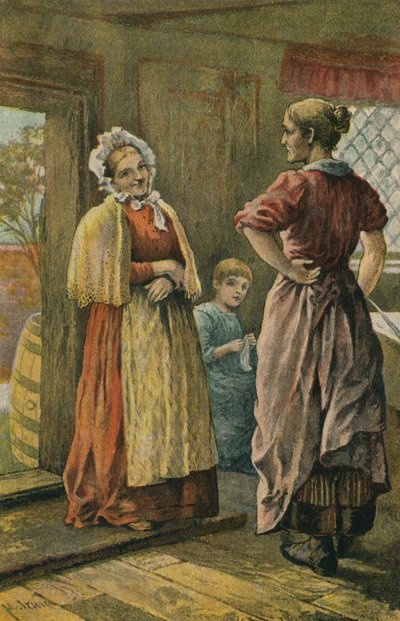 The Neighbour-In-Law (farvelitografi) af English School