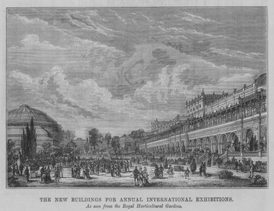 Die neuen Gebäude für jährliche internationale Ausstellungen (Stich) von English School