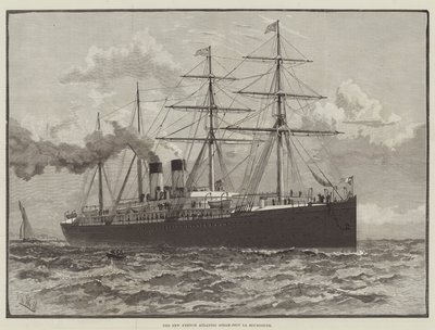 Det nye franske atlantiske dampskib La Bourgogne af English School