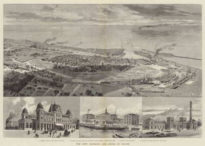Den nye havn og havnen i Calais (gravering) af English School