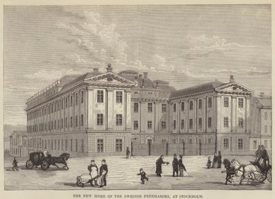 De svenske frimureres nye hjem i Stockholm (gravering) af English School