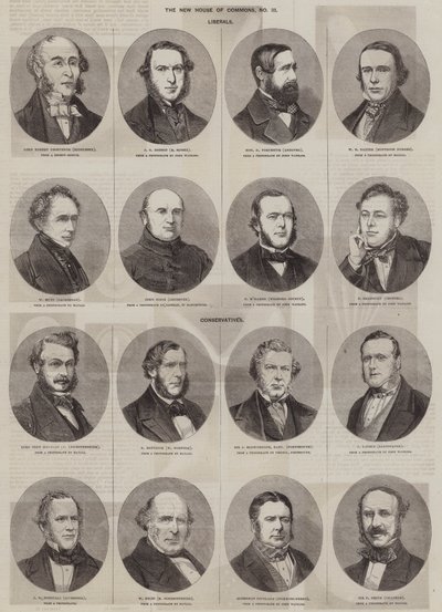 The New House of Commons (gravering) af English School
