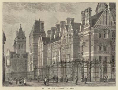 The New Law Courts, East Front (gravering) af English School