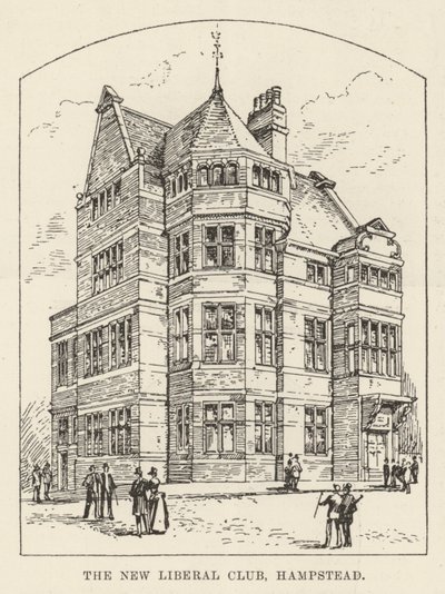 The New Liberal Club, Hampstead (gravering) af English School