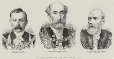 Der neue Lord Mayor und die Sheriffs (Stich) von English School