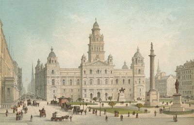 De nye kommunale bygninger, George Square - Glasgow af English School
