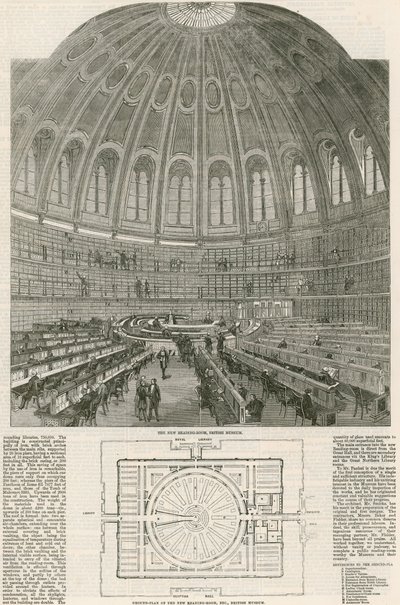 Den nye læsesal, British Museum af English School
