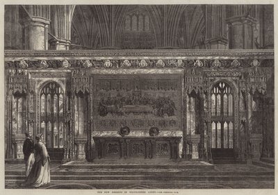 The New Reredos i Westminster Abbey (gravering) af English School