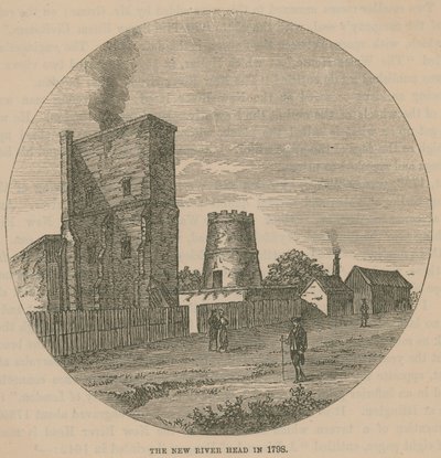 The New River Head i 1798 af English School