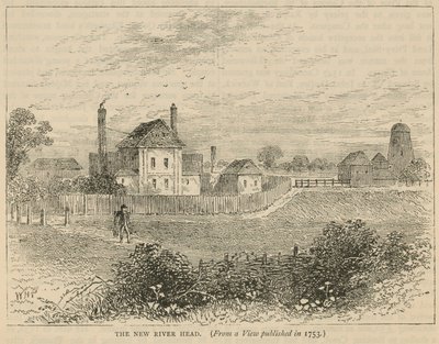 New River-hovedet, fra et syn udgivet i 1753 af English School