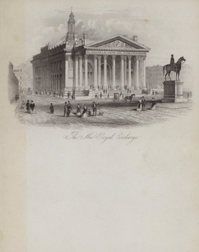 The New Royal Exchange (gravering) af English School