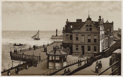 The New Saloon, Whitby (litografi) af English School