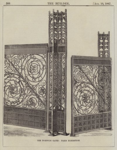 Norwich Gates, Paris-udstillingen (gravering) af English School