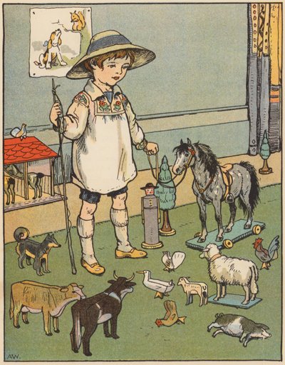 The Nursery Animals (farvelitografi) af English School