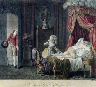 The Officious Waiting Woman, graveret af Chaponnier af English School