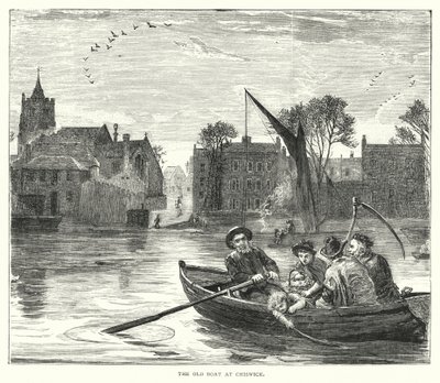Den gamle båd ved Chiswick (gravering) af English School