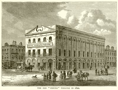 The Old Coburg Theatre i 1820 af English School