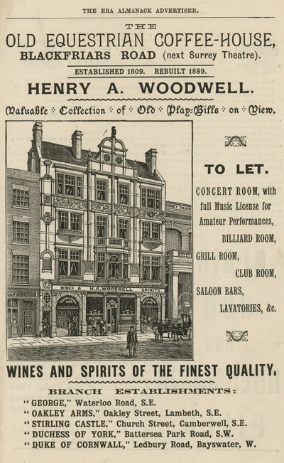 The Old Equestrian Coffee House, Blackfriars Road, London af English School