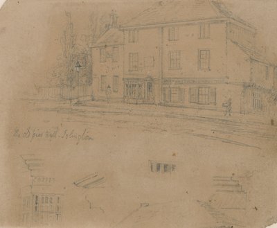The Old Pied Bull Inn, Islington (blæk på papir) af English School